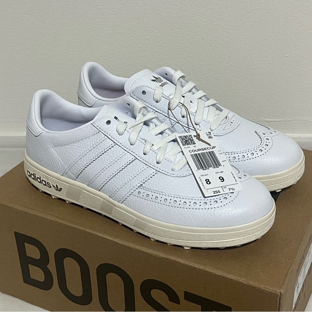 Adidas Coursecup Spikeless Golf Men's Size 8 White Sneakers Shoes IH2264